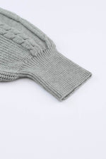 Cable-Knit Surplice Lantern Sleeve Sweater Dress for a perfect OOTD – dress to impress outfits from Amexza