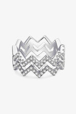 Adored Moissanite Zigzag Stacking Rings for a perfect OOTD – dress to impress outfits from Amexza