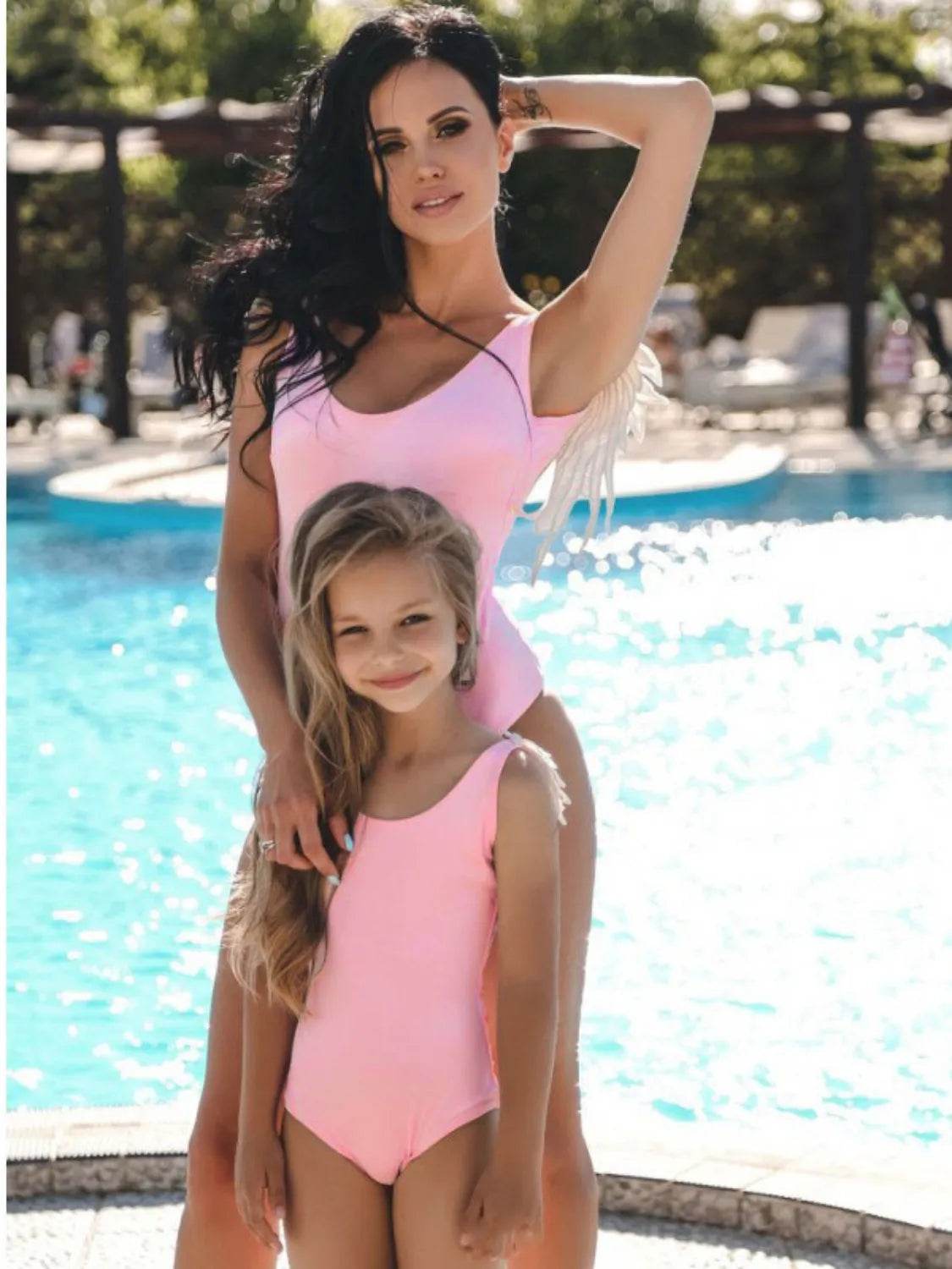 Backless Wide Strap Parent-Child Swimwear for a perfect OOTD – dress to impress outfits from Amexza