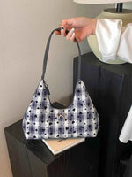 Bow Moon Shape Shoulder Bag Dark Blue One Size for a perfect OOTD – dress to impress outfits from Amexza