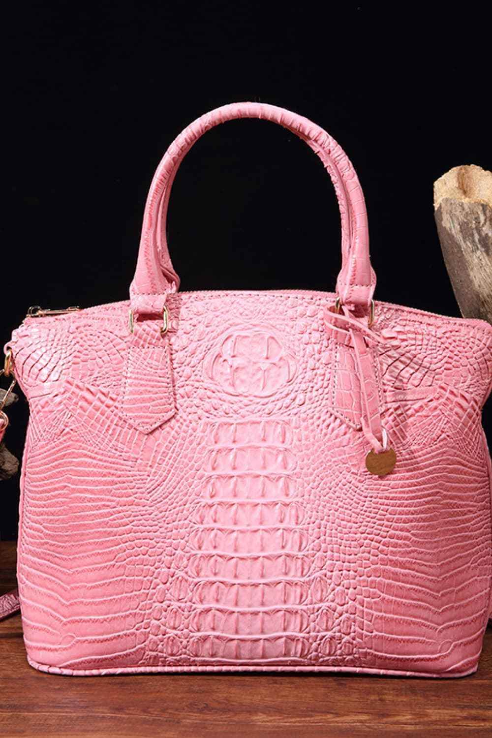 PU Leather Handbag Pink One Size for a perfect OOTD – dress to impress outfits from Amexza