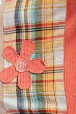 Slit Plaid Round Neck Long Sleeve Sweatshirt for a perfect OOTD – dress to impress outfits from Amexza