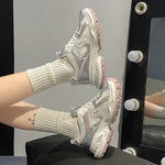 Contrast Mesh Platform Athletic Pink for a perfect OOTD – dress to impress outfits from Amexza