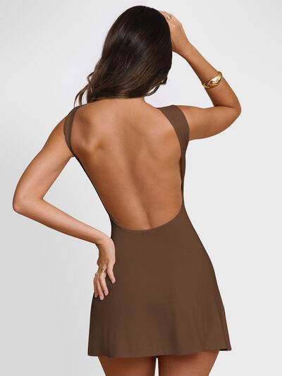Backless Wide Strap Mini Dress for a perfect OOTD – dress to impress outfits from Amexza