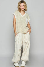 POL Floral V-Neck Short Sleeve T-Shirt - Amexza