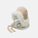 Thermal Tied Fuzzy Winter Hat Khaki One Size for a perfect OOTD – dress to impress outfits from Amexza
