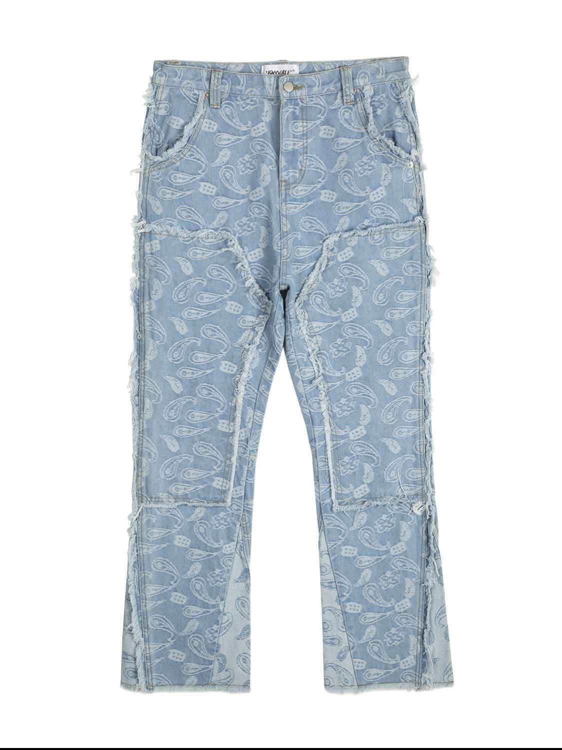 Men's Contrast Washed Bootcut Jeans Light Blue for a perfect OOTD – dress to impress outfits from Amexza