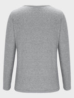 Crisscross V-Neck Long Sleeve T-Shirt - Amexza