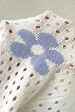 Flower Hollowed Out Button Down Long Sleeve Cardigan for a perfect OOTD – dress to impress outfits from Amexza