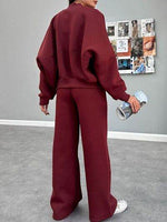 Baseball Collar Zip Up Top and Drawstring Paants Set for a perfect OOTD – dress to impress outfits from Amexza