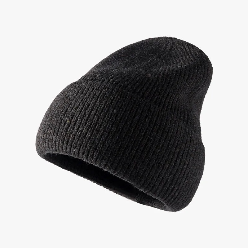 Thermal Solid Knit Hat Black One Size for a perfect OOTD – dress to impress outfits from Amexza