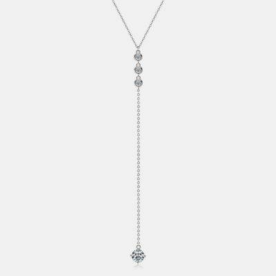 1.3 Carat Moissanite 925 Sterling Silver Drop Necklace for a perfect OOTD – dress to impress outfits from Amexza