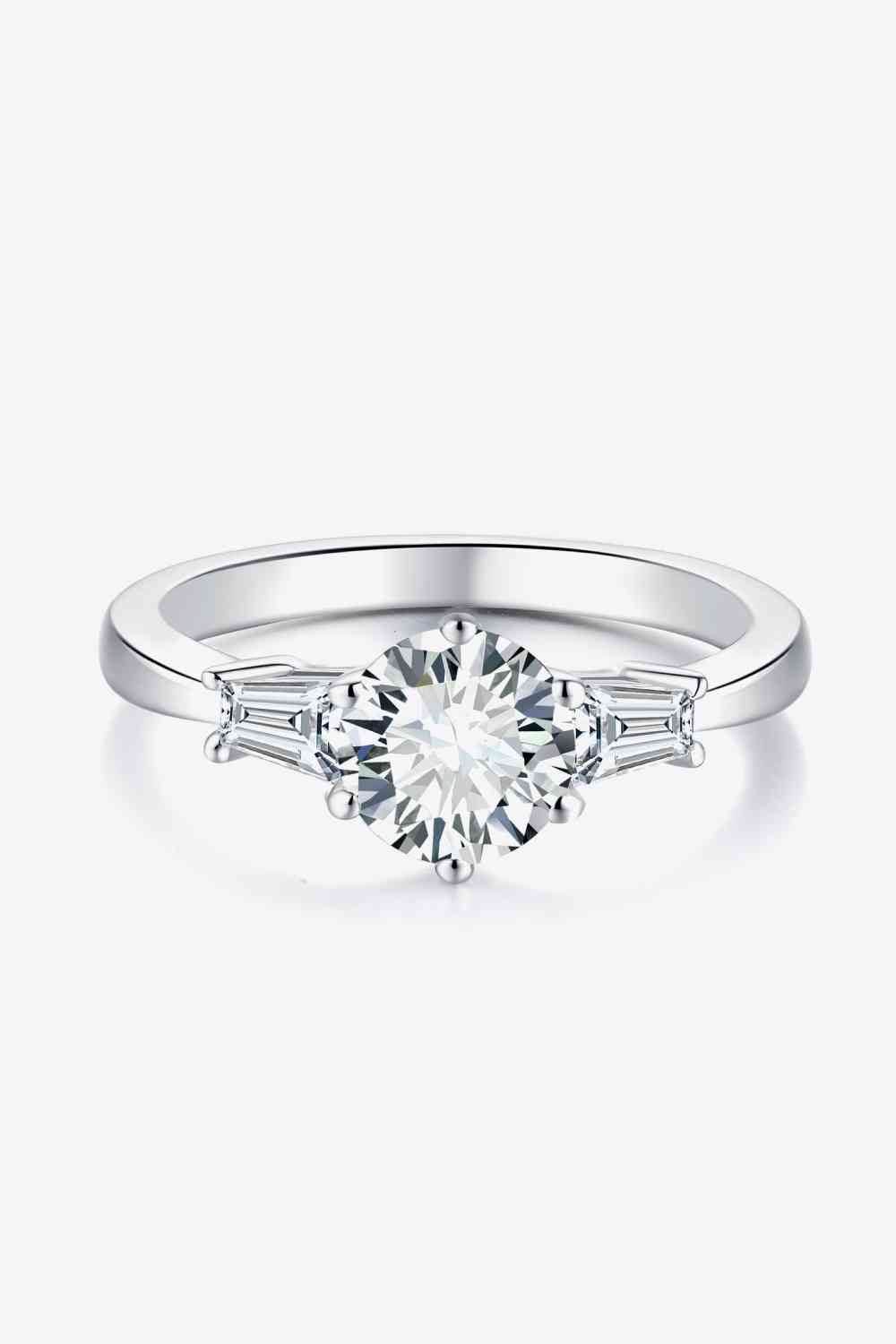 Loyal Love 1 Carat Moissanite Platinum-Plated Ring Silver for a perfect OOTD – dress to impress outfits from Amexza