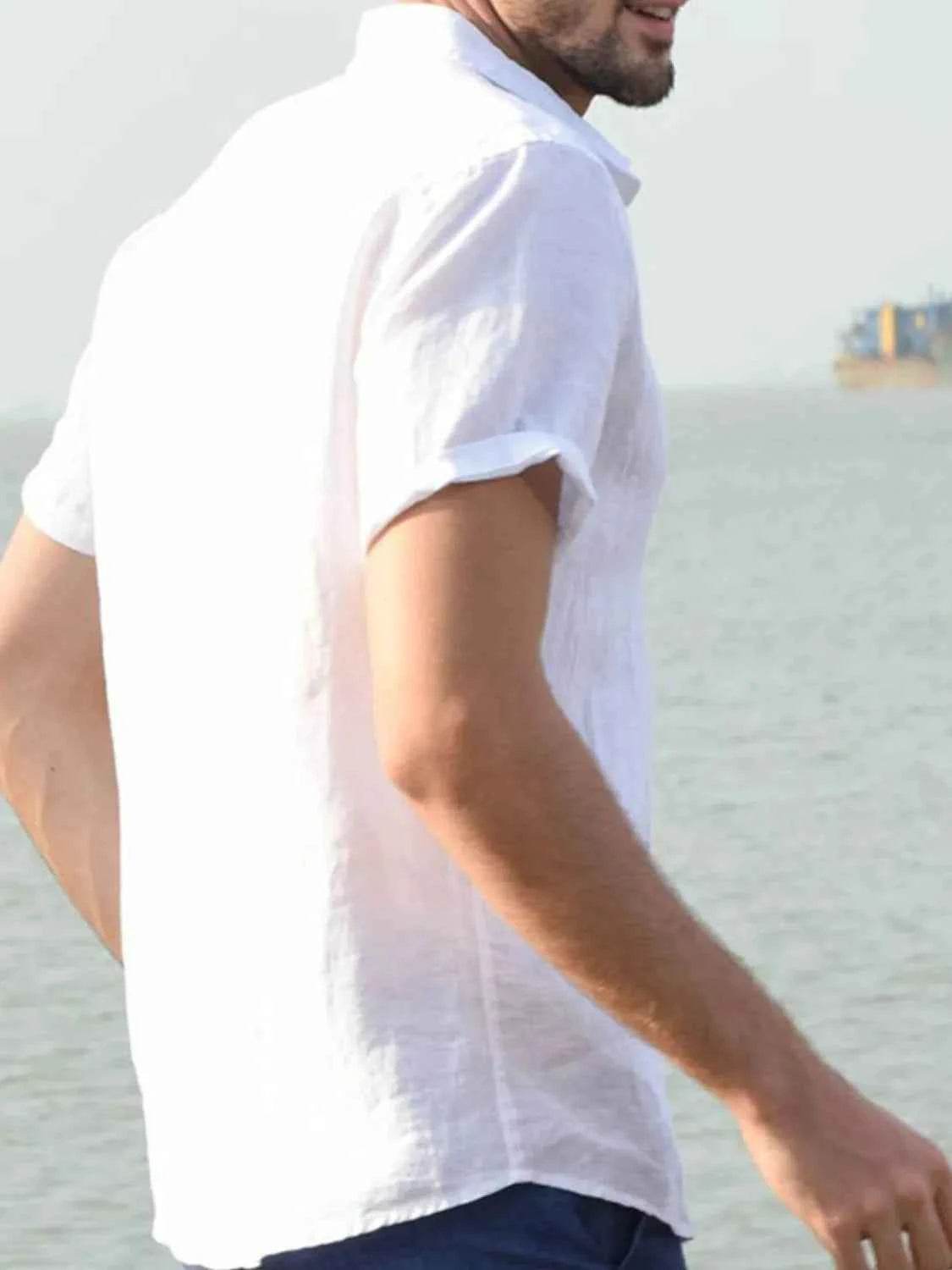 Men's Full Size Button Up Short Sleeve Shirt Plus Size for a perfect OOTD – dress to impress outfits from Amexza