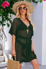 Openwork Tie Waist Cover Up for a perfect OOTD – dress to impress outfits from Amexza