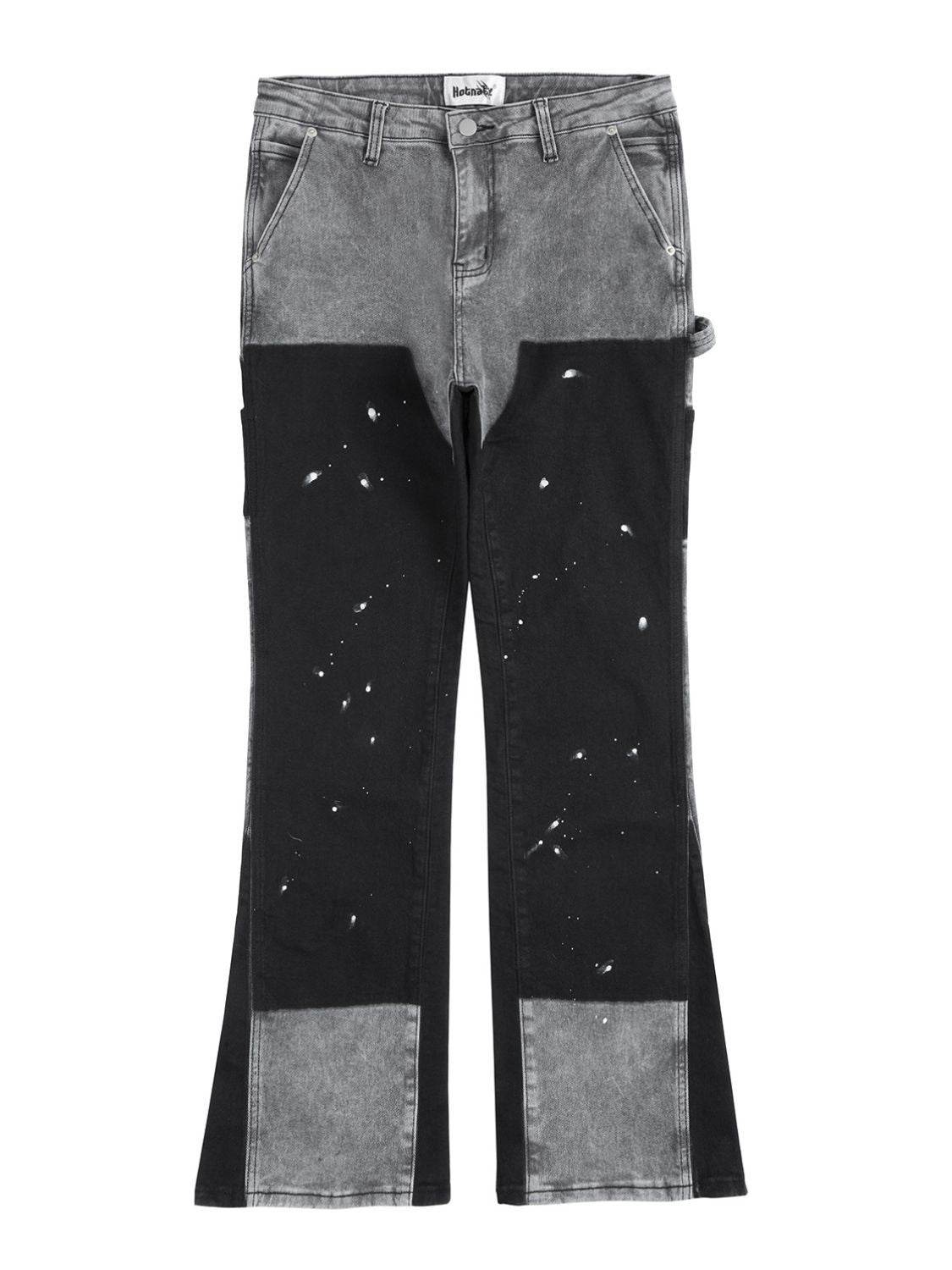 Men's Contrast Washed Bootcut Jeans Dark Gray for a perfect OOTD – dress to impress outfits from Amexza