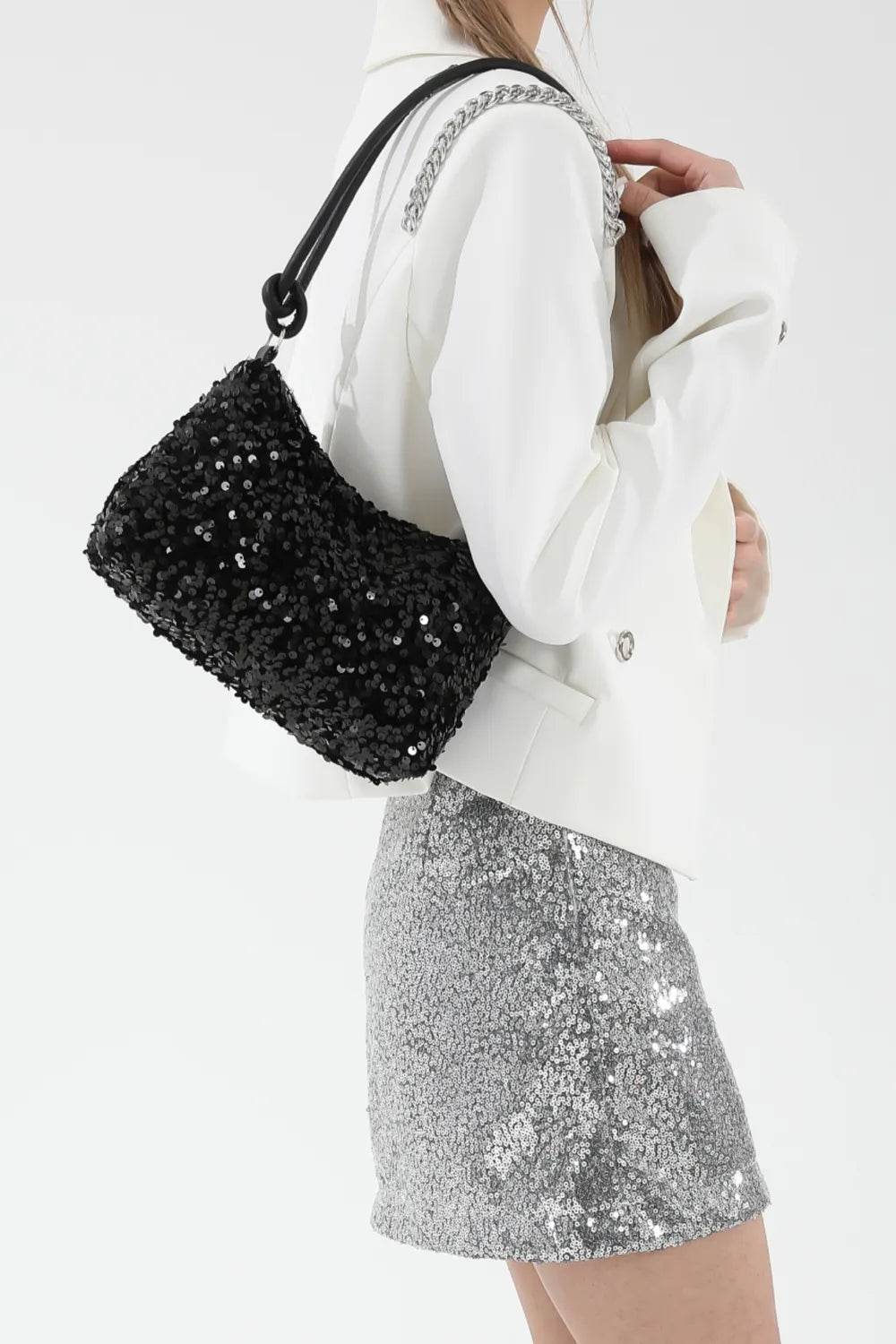 Sequin Double Strap Shoulder Bag for a perfect OOTD – dress to impress outfits from Amexza