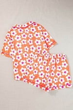 Pocketed Flower Half Sleeve Top and Shorts Lounge Set for a perfect OOTD – dress to impress outfits from Amexza