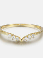 925 Sterling Silver Inland Zircon Ring Gold for a perfect OOTD – dress to impress outfits from Amexza