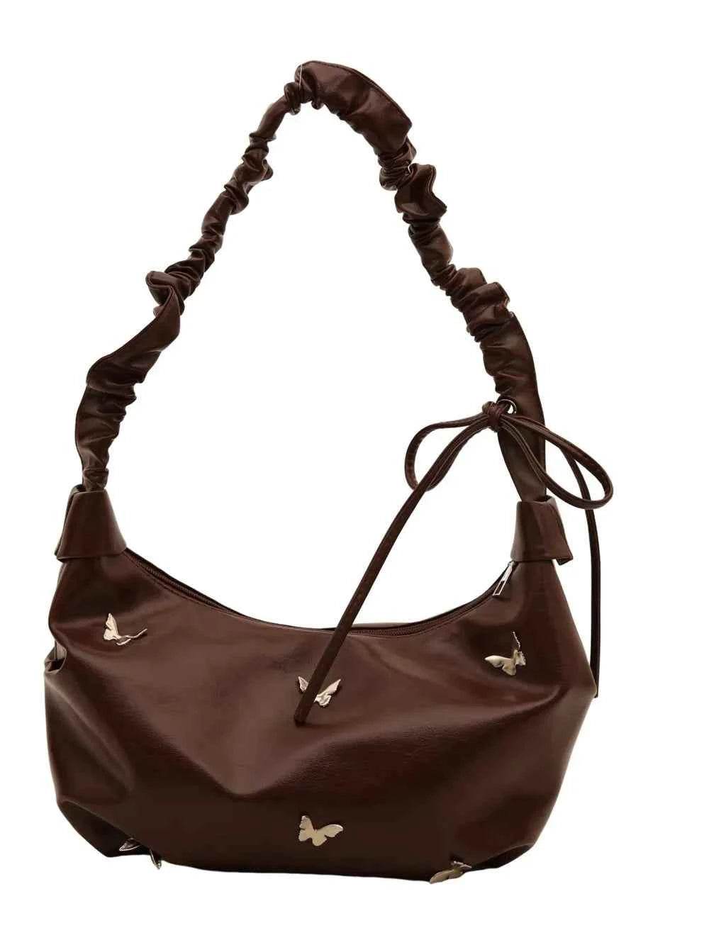 Butterfly Ruched Strap Shoulder Bag for a perfect OOTD – dress to impress outfits from Amexza