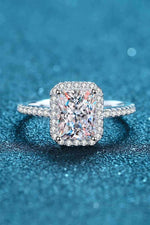 2 Carat Moissanite 925 Sterling Silver Halo Ring for a perfect OOTD – dress to impress outfits from Amexza