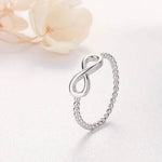 Number 8 Zircon 925 Sterling Silver Ring for a perfect OOTD – dress to impress outfits from Amexza