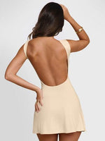 Backless Wide Strap Mini Dress for a perfect OOTD – dress to impress outfits from Amexza