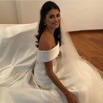 Women's Wedding Dress Off-neck Simple Dress for a perfect OOTD – dress to impress outfits from Amexza