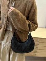 PU Leather Shoulder Bag Black One Size for a perfect OOTD – dress to impress outfits from Amexza