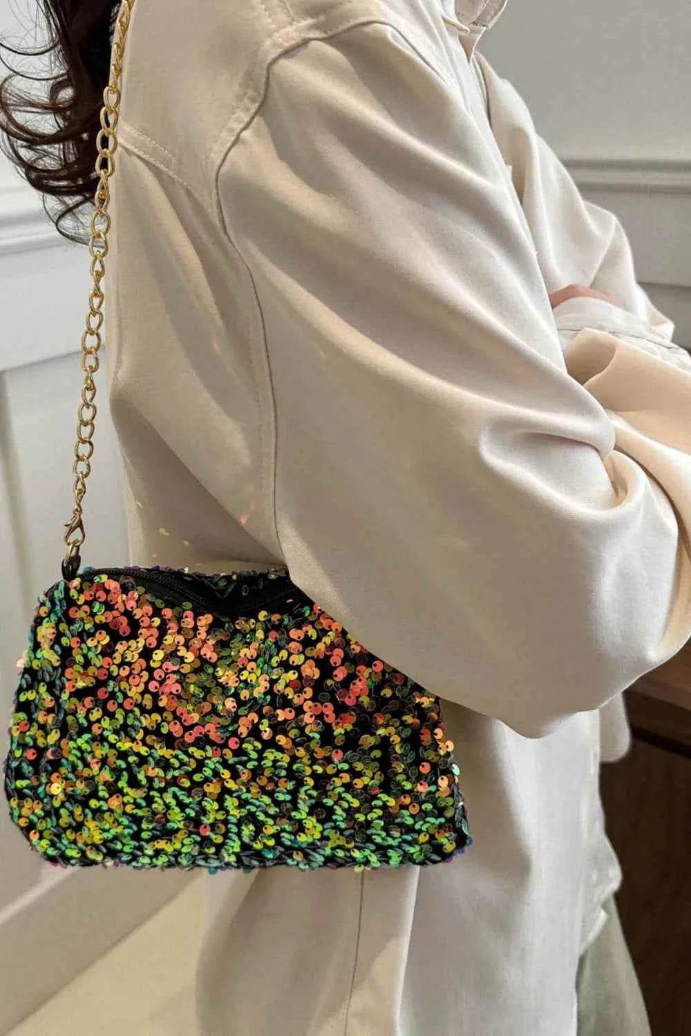 Sequin Removable Strap Shoulder Bag for a perfect OOTD – dress to impress outfits from Amexza