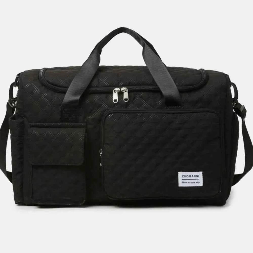 Oxford Cloth Multi Pockets Travel Bag Black One Size for a perfect OOTD – dress to impress outfits from Amexza