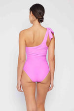 Marina West Swim Vacay Mode One Shoulder Swimsuit in Carnation Pink for a perfect OOTD – dress to impress outfits from Amexza