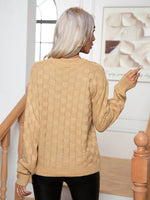 Round Neck Drop Shoulder Sweater for a perfect OOTD – dress to impress outfits from Amexza