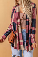 Plaid Open Front Cardigan for a perfect OOTD – dress to impress outfits from Amexza