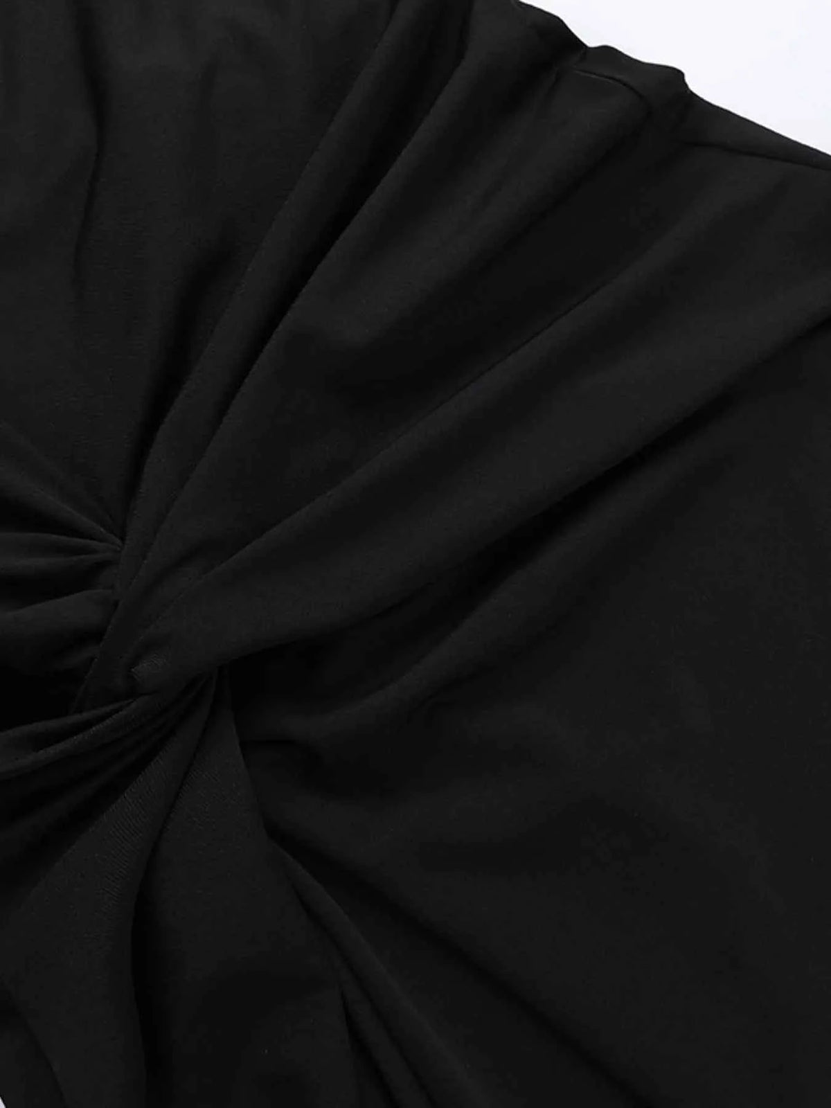 Ruched Slit Cap Sleeve Maxi Dress