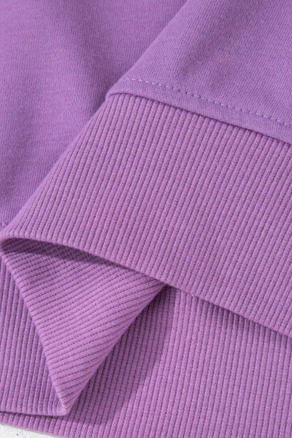 Contrast Round Neck Long Sleeve Sweatshirt for a perfect OOTD – dress to impress outfits from Amexza