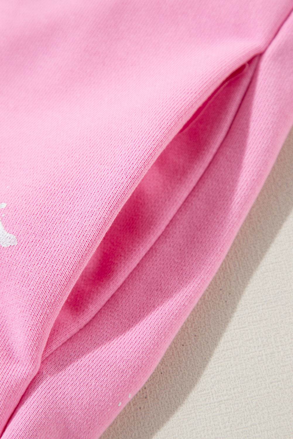 Exposed Seam Splatter Print Round Neck Sweatshirt for a perfect OOTD – dress to impress outfits from Amexza