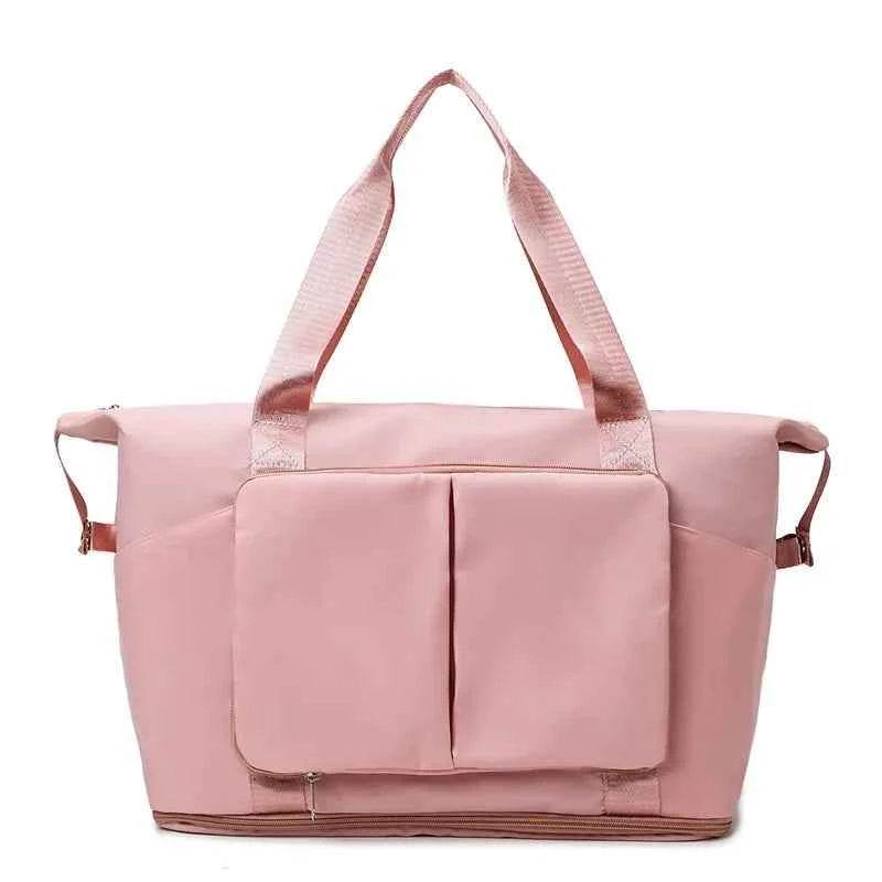 Oxford Cloth Multi Pocket Travel Bag Burnt Coral One Size for a perfect OOTD – dress to impress outfits from Amexza