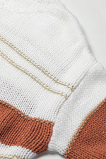 Striped Round Neck Dropped Shoulder Sweater for a perfect OOTD – dress to impress outfits from Amexza