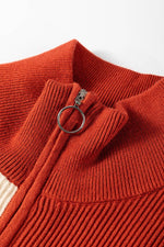 Striped Quarter Zip Cap Sleeve Sweater Dress for a perfect OOTD – dress to impress outfits from Amexza