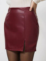 Slit Mini Skirt with Zipper for a perfect OOTD – dress to impress outfits from Amexza