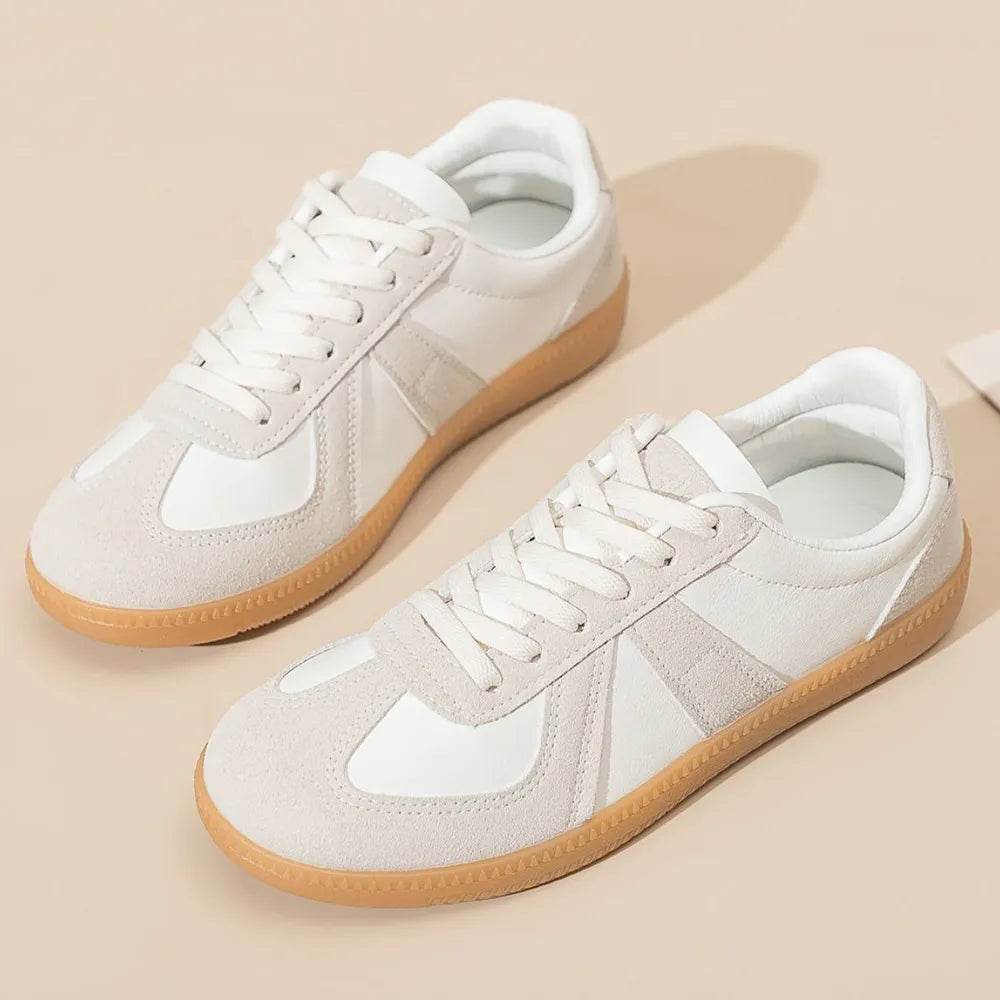 Lace Up Round Toe Flat Sneakers for a perfect OOTD – dress to impress outfits from Amexza