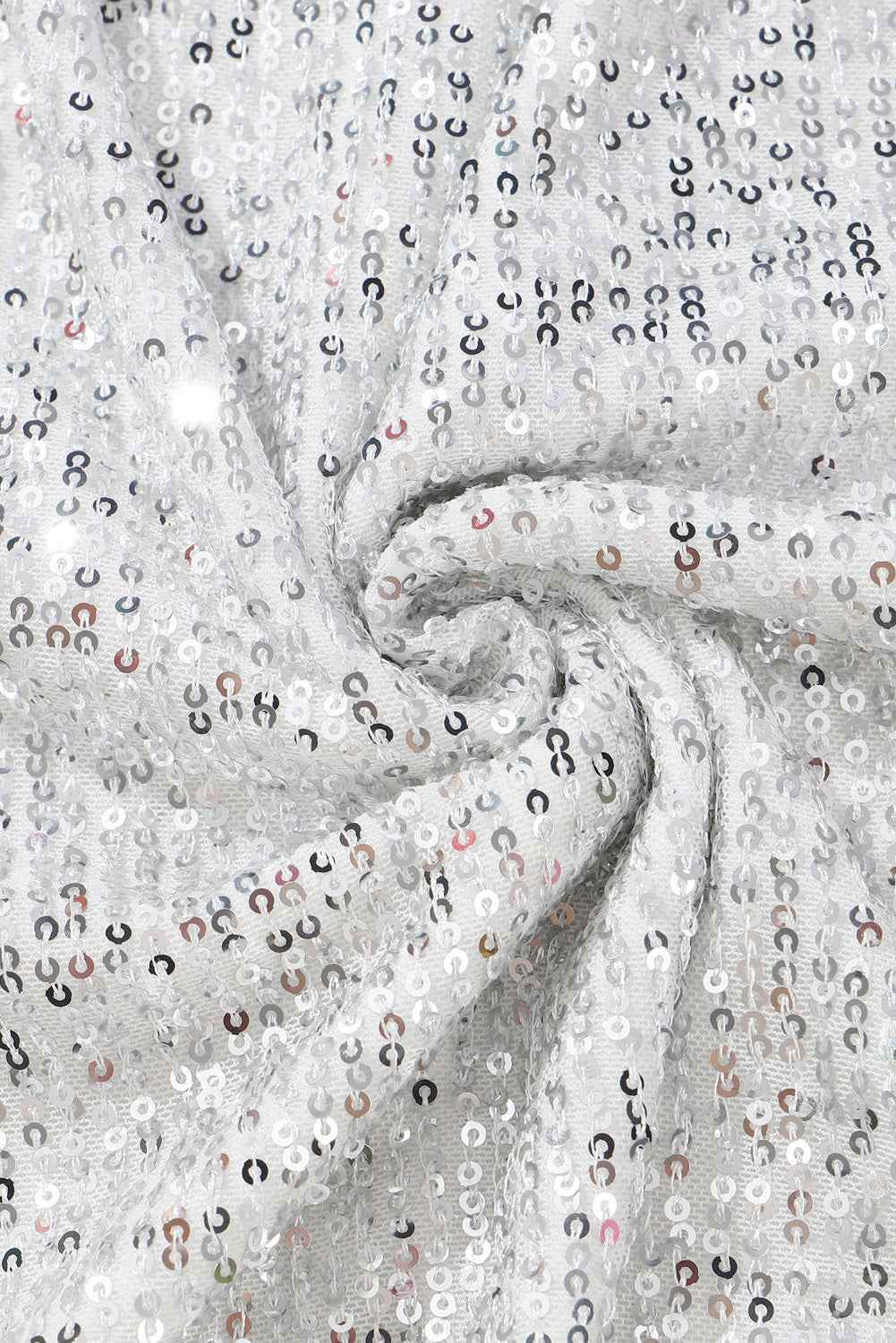 Sequin Tie Front T-Shirt Dress - Amexza