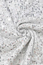 Sequin Tie Front T-Shirt Dress - Amexza