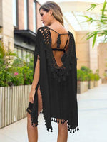Tassel Cutout Half Sleeve Cover-Up for a perfect OOTD – dress to impress outfits from Amexza