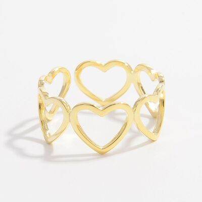 925 Sterling Silver Heart Ring Gold for a perfect OOTD – dress to impress outfits from Amexza