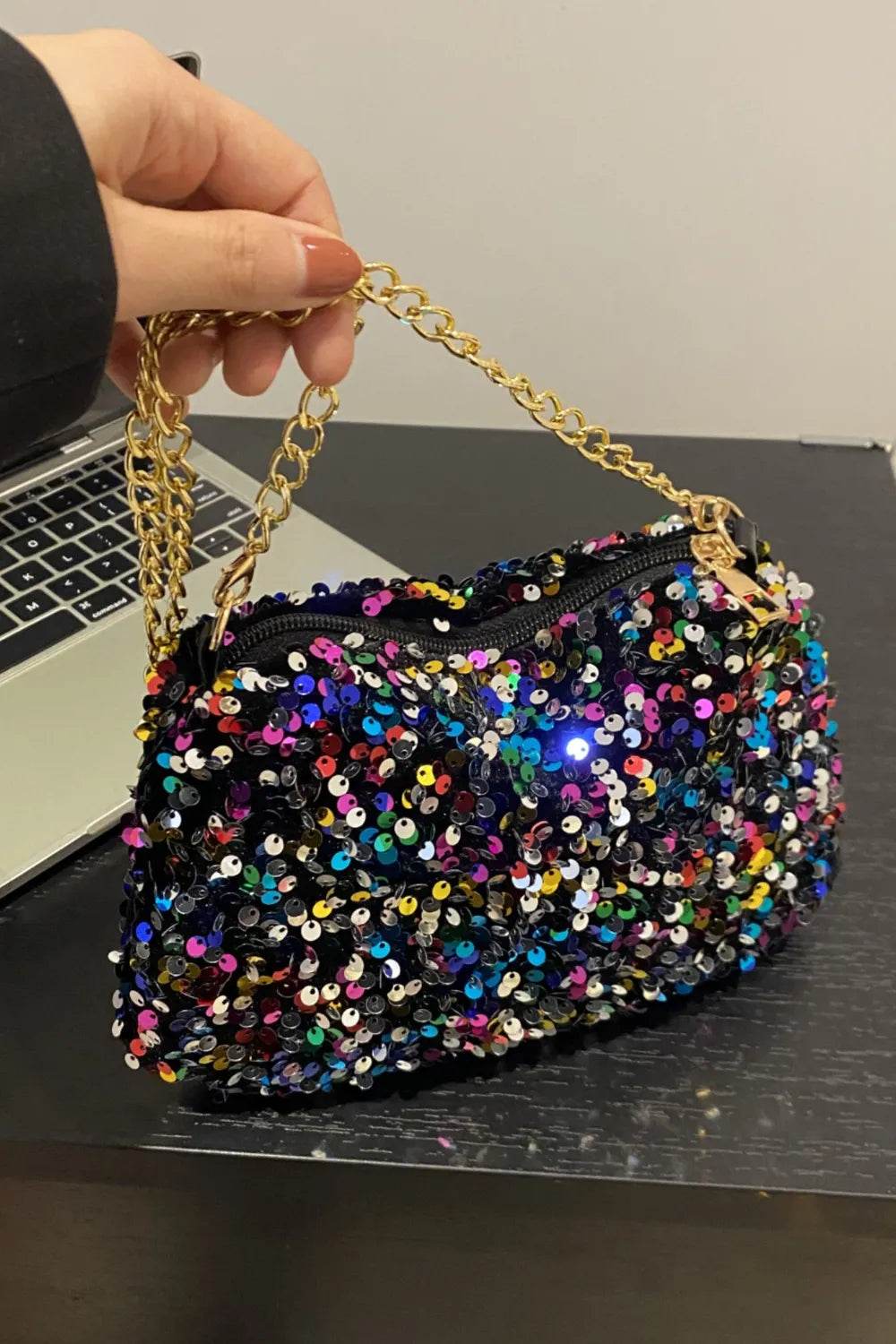 Sequin Removable Strap Shoulder Bag for a perfect OOTD – dress to impress outfits from Amexza