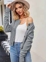 Button Up Dropped Shoulder Cardigan for a perfect OOTD – dress to impress outfits from Amexza