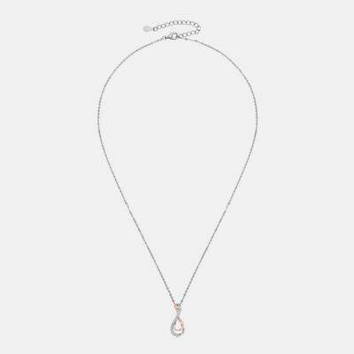 925 Sterling Silver Inlaid Moissanite Infinity Pendant Necklace for a perfect OOTD – dress to impress outfits from Amexza