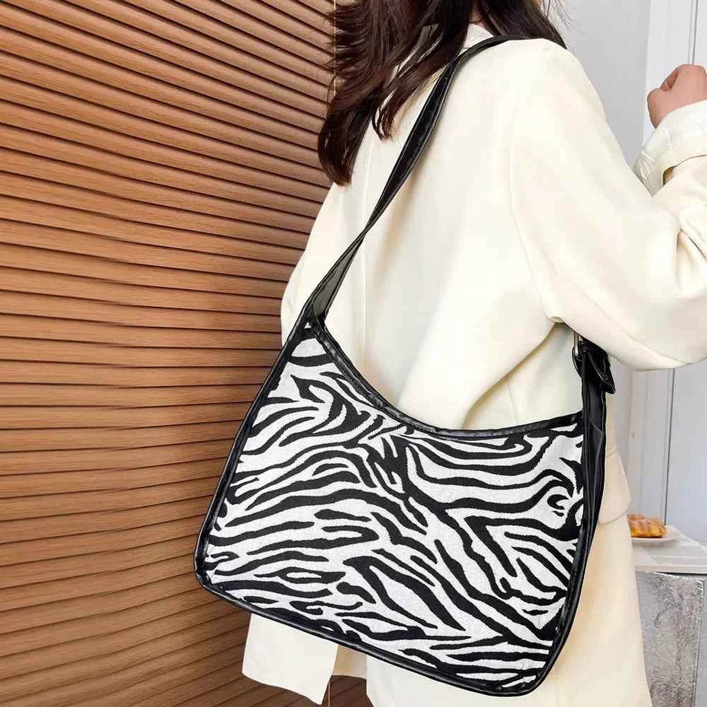 PU Leather Adjustable Strap Shoulder Bag Zebra One Size for a perfect OOTD – dress to impress outfits from Amexza